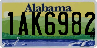 AL license plate 1AK6982
