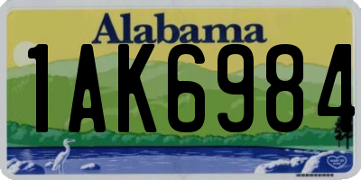 AL license plate 1AK6984