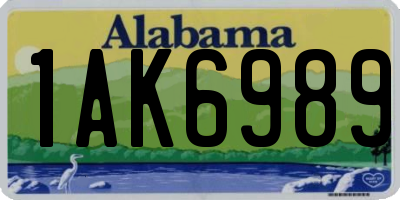 AL license plate 1AK6989