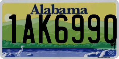 AL license plate 1AK6990