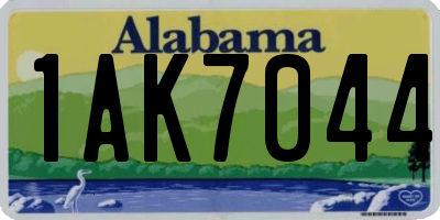 AL license plate 1AK7044
