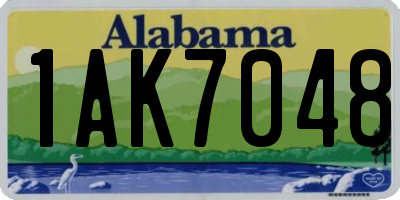 AL license plate 1AK7048