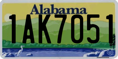 AL license plate 1AK7051