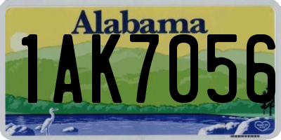 AL license plate 1AK7056
