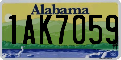 AL license plate 1AK7059