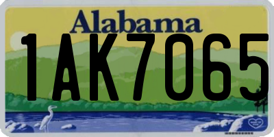 AL license plate 1AK7065