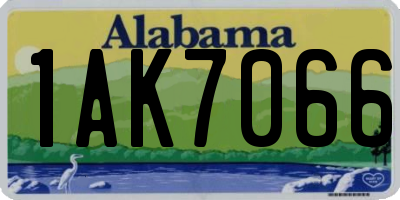 AL license plate 1AK7066