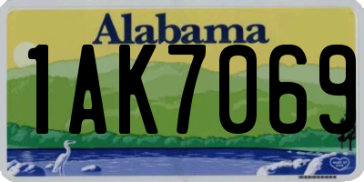 AL license plate 1AK7069