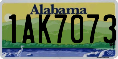 AL license plate 1AK7073