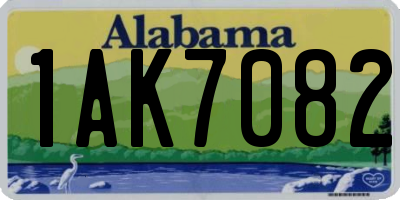 AL license plate 1AK7082