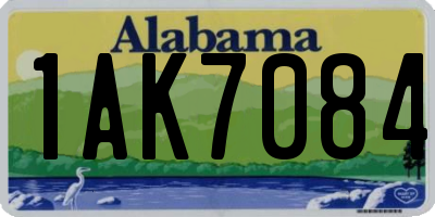 AL license plate 1AK7084