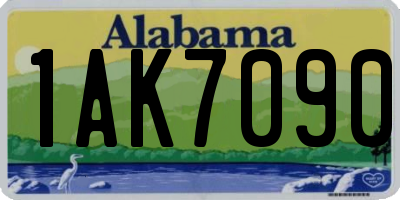 AL license plate 1AK7090