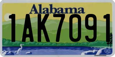 AL license plate 1AK7091