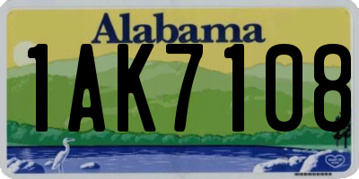 AL license plate 1AK7108