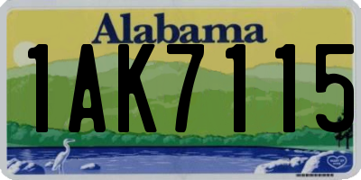 AL license plate 1AK7115