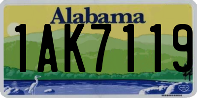AL license plate 1AK7119