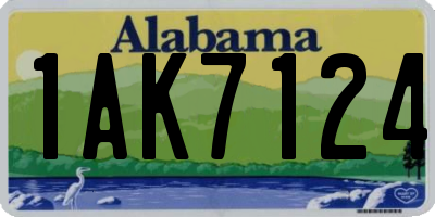 AL license plate 1AK7124