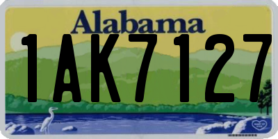 AL license plate 1AK7127