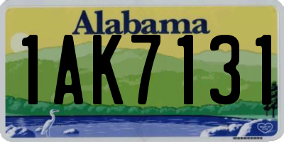 AL license plate 1AK7131