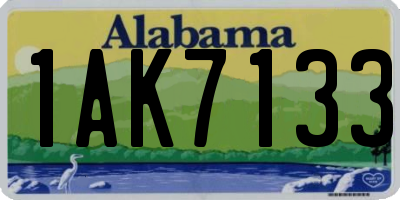 AL license plate 1AK7133