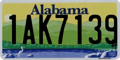 AL license plate 1AK7139