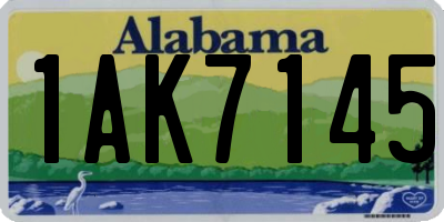 AL license plate 1AK7145