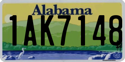 AL license plate 1AK7148