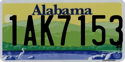 AL license plate 1AK7153