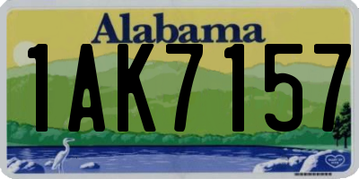 AL license plate 1AK7157