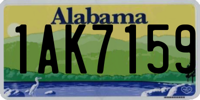 AL license plate 1AK7159