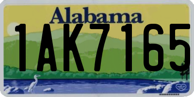 AL license plate 1AK7165