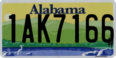 AL license plate 1AK7166