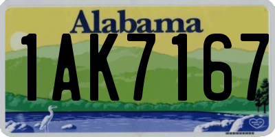 AL license plate 1AK7167