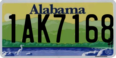 AL license plate 1AK7168