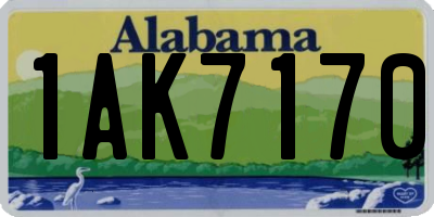 AL license plate 1AK7170
