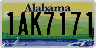 AL license plate 1AK7171