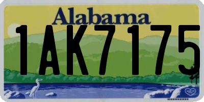AL license plate 1AK7175
