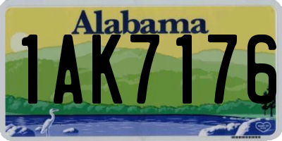 AL license plate 1AK7176