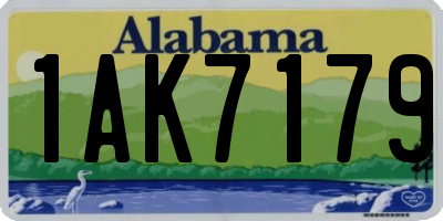AL license plate 1AK7179