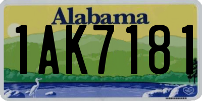 AL license plate 1AK7181