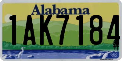 AL license plate 1AK7184