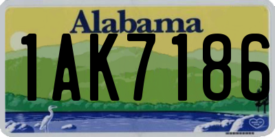 AL license plate 1AK7186