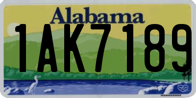 AL license plate 1AK7189