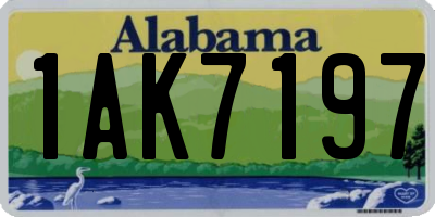 AL license plate 1AK7197