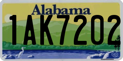 AL license plate 1AK7202