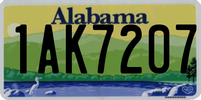 AL license plate 1AK7207