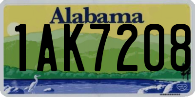 AL license plate 1AK7208