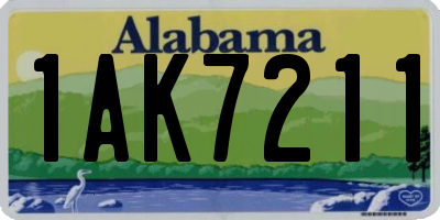 AL license plate 1AK7211