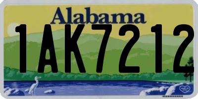 AL license plate 1AK7212