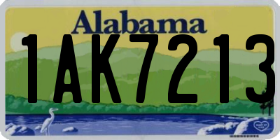 AL license plate 1AK7213